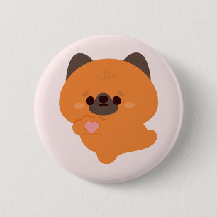 Badge Rond 5 Cm Mignon chiot berger allemand d'amour