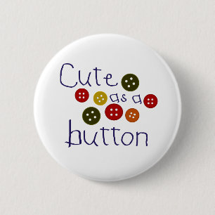 Badge Rond 5 Cm Mignon comme bouton (garçon)