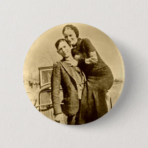 Badge Rond 5 Cm Mignon et Clyde - la bande de brouette