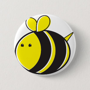 Badge Rond 5 Cm Mignon gaffez l'abeille