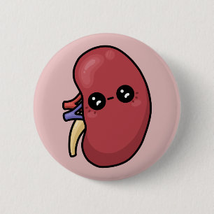 Badge Rond 5 Cm Mignon Rein - Biologie Humaine