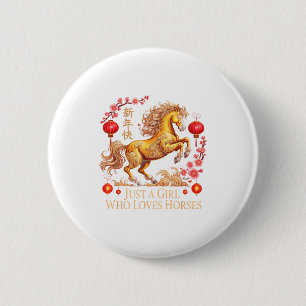 Badge Rond 5 Cm Mignonne 2026 Juste Fille Qui Aime Les Chevaux Zod