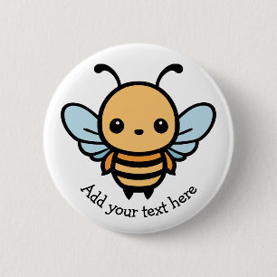 Badge Rond 5 Cm Mignonne abeille de dessin animé fantaisiste