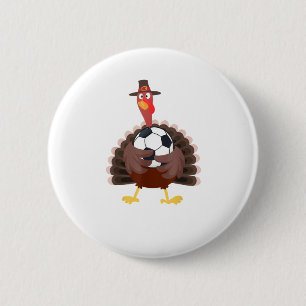 Badge Rond 5 Cm Mignonne Funny Soccer Thanksgiving Turquie Boys