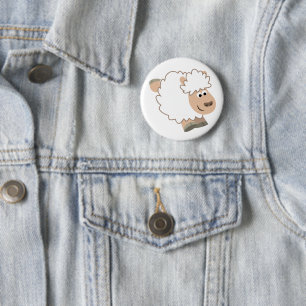 Badge Rond 5 Cm Mignonne mouton de dessin