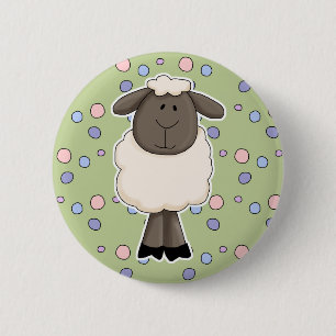 Badge Rond 5 Cm Mignonne petite brebis