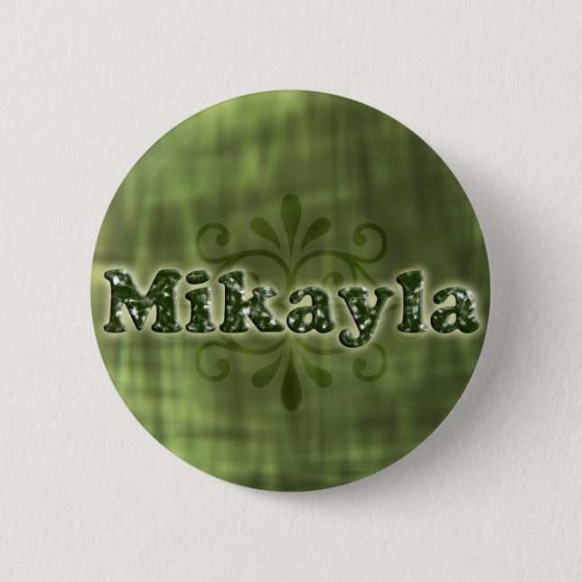 Badge Rond 5 Cm Mikayla vert (Devant)