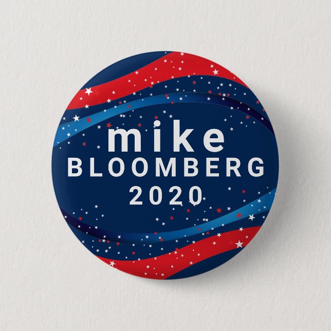 Badge Rond 5 Cm Mike Bloomberg 2020 (Devant)
