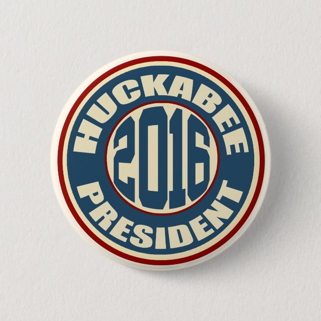 Badge Rond 5 Cm Mike Huckabee pour le président en 2016 (Devant)