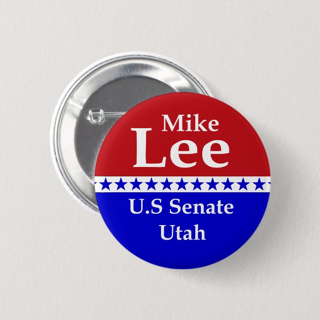 Badge Rond 5 Cm Mike Lee Sénat américain Utah 2022 (Devant & derrière)
