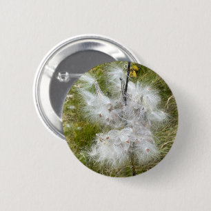 Badge Rond 5 Cm Milkweed   Papillon  