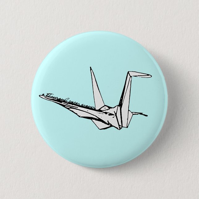Badge Rond 5 Cm mille grues de papier (Devant)