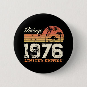 Badge Rond 5 Cm Millésime personnalisé 1976 Édition limitée