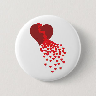 Badge Rond 5 Cm Milliers de coeurs