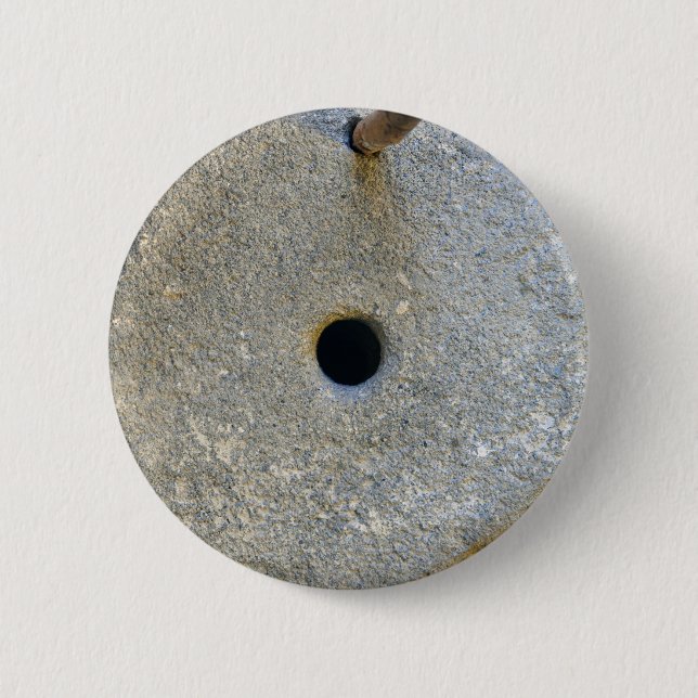 Badge Rond 5 Cm millstone flour wheat cereal grin (Devant)