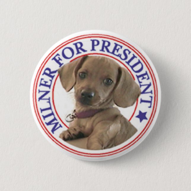 Badge Rond 5 Cm Milner pour le Président Button (Devant)