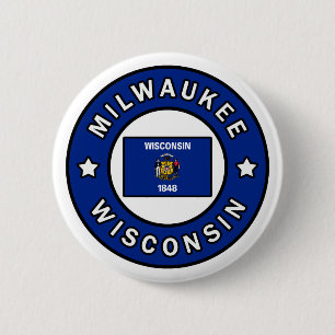 Badge Rond 5 Cm Milwaukee Wisconsin