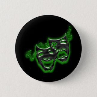 Badge Rond 5 Cm Mini bouton Masques vert néon