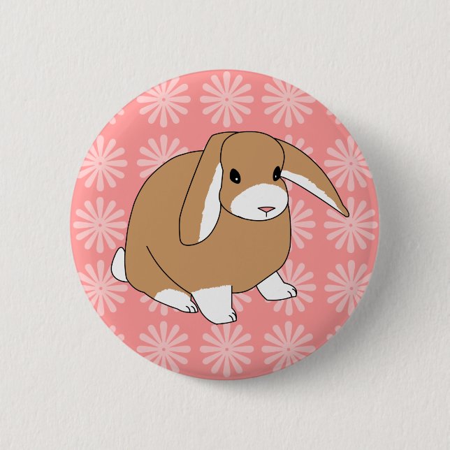 Badge Rond 5 Cm Mini lapin de Lop (Devant)