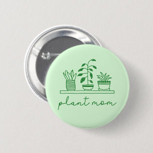 Badge Rond 5 Cm Mini Plante Maman mignonne Plante