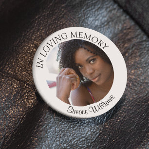 Badge Rond 5 Cm Miniature Élégante En Mémoire D'Amour Photo