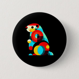 Badge Rond 5 Cm Minimalisme Géométrique Illustration Moderne de la