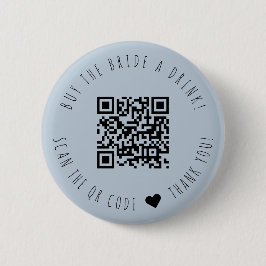 Badge Rond 5 Cm Minimaliste Acheter L'Épouse A Boire Code QR Bouto