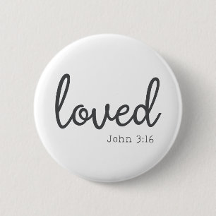 Badge Rond 5 Cm Minimaliste Jean 3:16 aimé