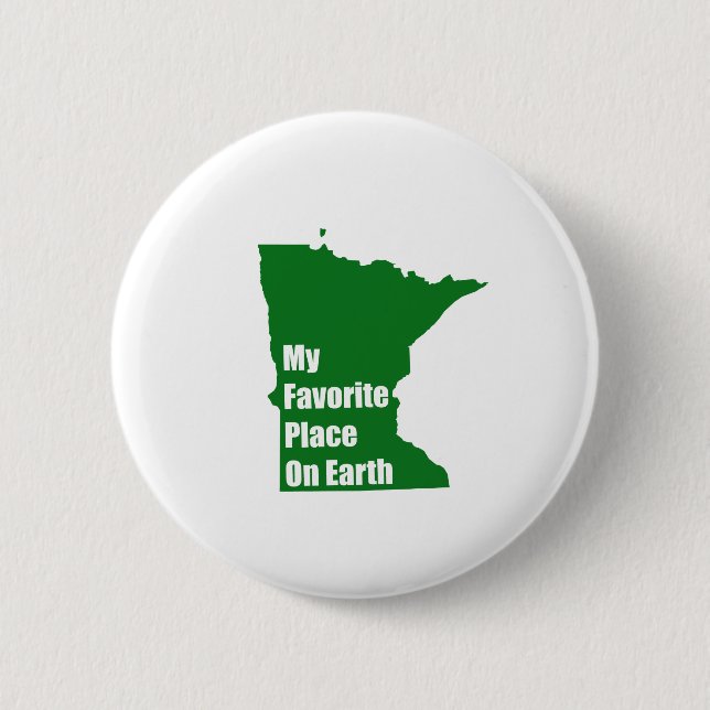 Badge Rond 5 Cm Minnesota Mon Endroit Préféré Sur Terre (Devant)