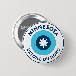Badge Rond 5 Cm Minnesotan L'Étoile Du Nord Roundel