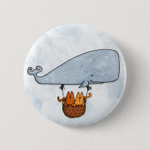 Badge Rond 5 Cm minous de baleine