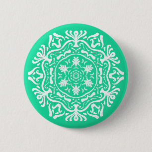 Badge Rond 5 Cm Minty Mandala