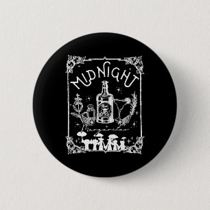 Badge Rond 5 Cm Minuit Margaritas Pratique Magie Tee Halloween