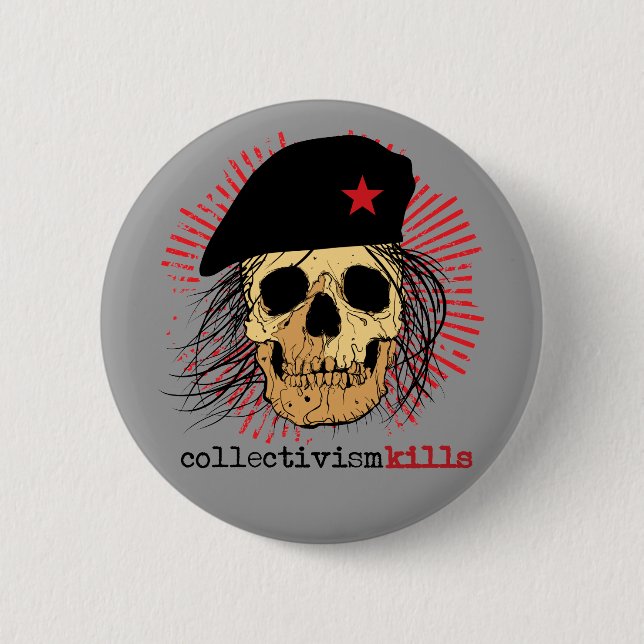 Badge Rond 5 Cm Mises à mort de collectivisme (Devant)