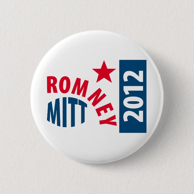 Badge Rond 5 Cm Mitt Romney 2012 (Devant)