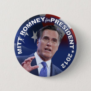 Badge Rond 5 Cm Mitt Romney pour le président 2012