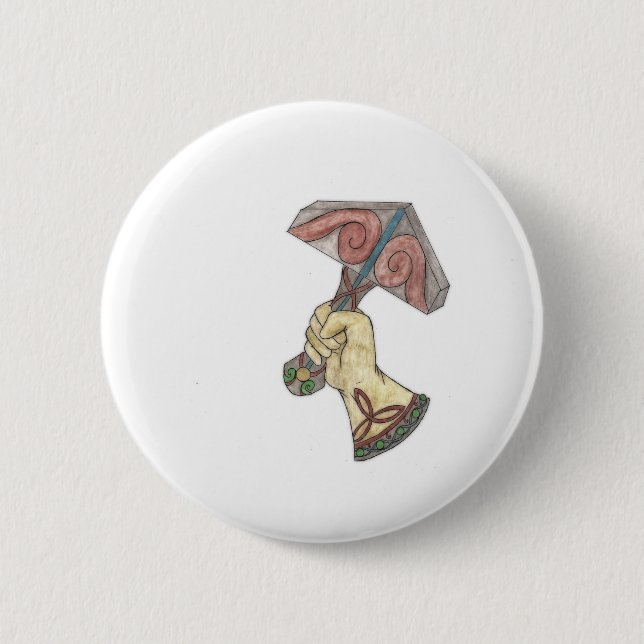 Badge Rond 5 Cm Mjolnir (Devant)