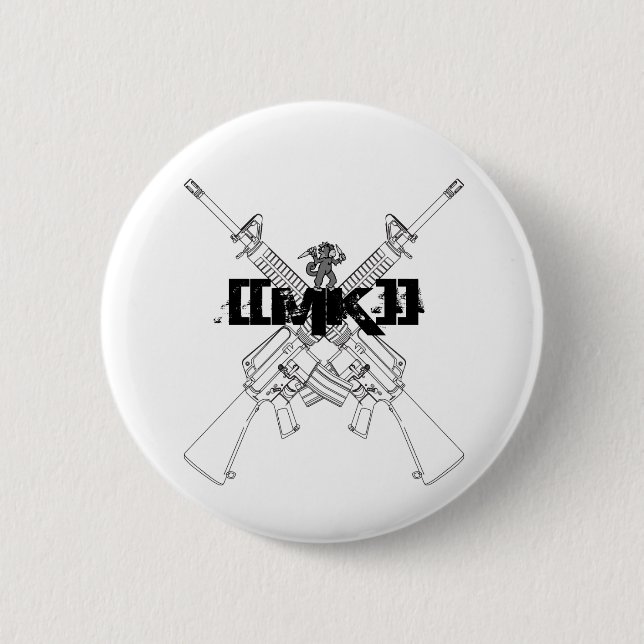 Badge Rond 5 Cm [[Mk]] bouton de fusils d'assaut (Devant)