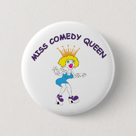 Badge Rond 5 Cm Mlle Comedy Queen Round Button
