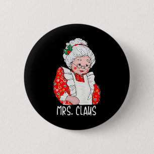 Badge Rond 5 Cm Mme et M. Santa Claus Couples qui correspondent à