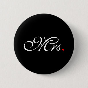 Badge Rond 5 Cm Mme Femme Marié Ses Hers Nouvelles Maisons