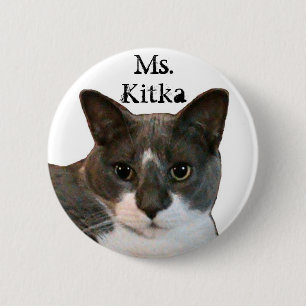 Badge Rond 5 Cm Mme Kitka Pin
