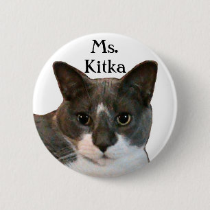 Badge Rond 5 Cm Mme Kitka Pin 2,0