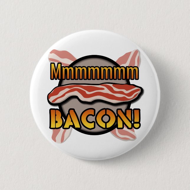 Badge Rond 5 Cm Mmmmm, lard (Devant)