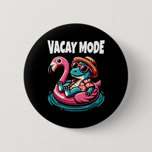 Badge Rond 5 Cm Mode Vacances Dinosaure Mignon Vacances de Famille