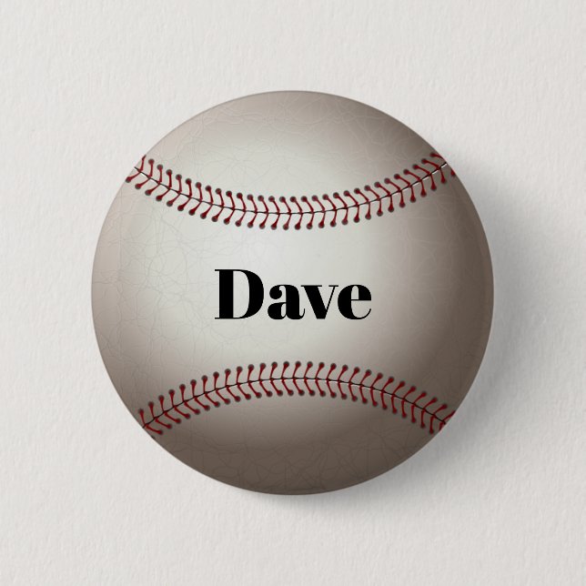 Badge Rond 5 Cm Modèle de baseball, personnalisation (Devant)