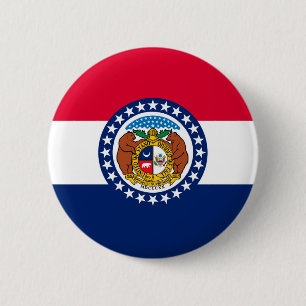 Badge Rond 5 Cm Modèle de drapeau d'État du Missouri