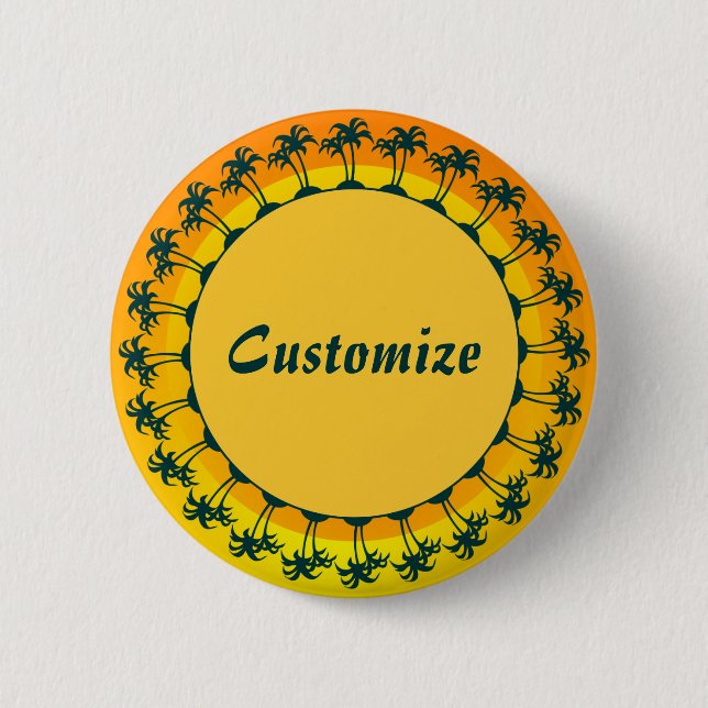 Badge Rond 5 Cm Modèle de nombreuses îles (Devant)
