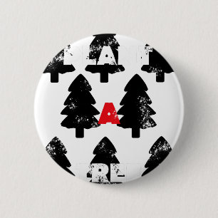 Badge Rond 5 Cm Modèle de plantation d'un arbre