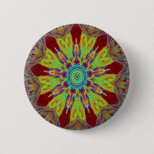 Badge Rond 5 Cm Modèle ethnique africain asiatique européen